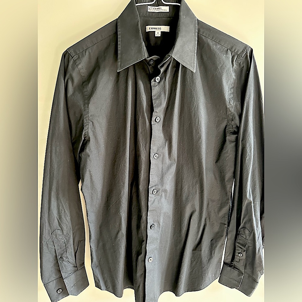 Express fitted black shirt-M
